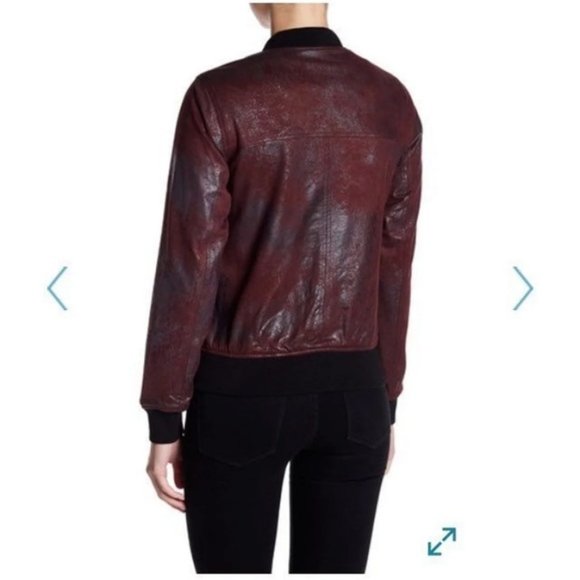 NWT BNCI Reversible Bomber Jacket Black & Burgundy Sz M - Picture 16 of 16